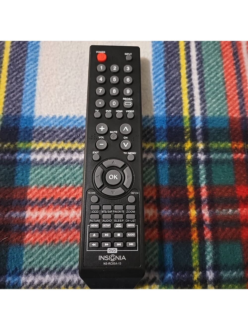 INSIGNIA NS-RC05A-13 REMOTE CONTROL for NS-29LD120A13 No Battery Cover